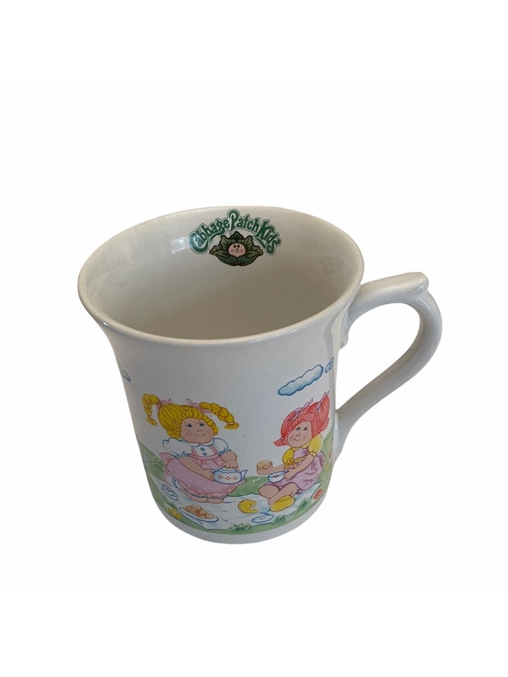Vintage 1984 Cabbage Patch Collector ceramic mug cartoon rare nostalgic tea cup